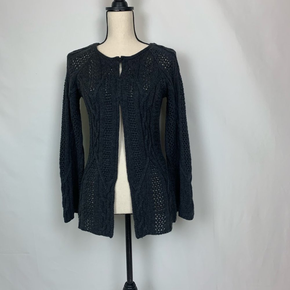 Kenar Wool Blend Faux Fur Collar Cardigan Sz S - Picture 6 of 7